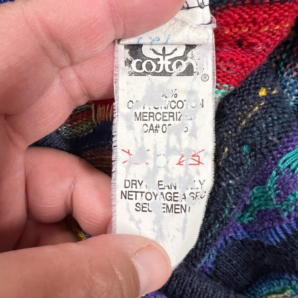 Tundra Canada Mens Vintage 90s Y2K 3D Colorful Knit Long Sleeve Sweater Size L - Picture 7 of 11